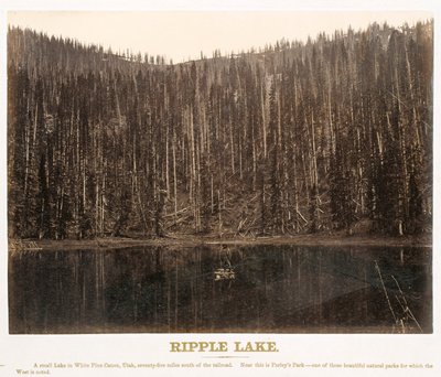 Ripple Lake, White Pine Canyon, Utah, from the Great West Illustrated In a Series of Photographic Views across the Continent Taken along the Line of the Union Pacific Railroad, West from Omaha, Nebraska, by A. J. Russell. Volume I by Andrew Joseph Russell