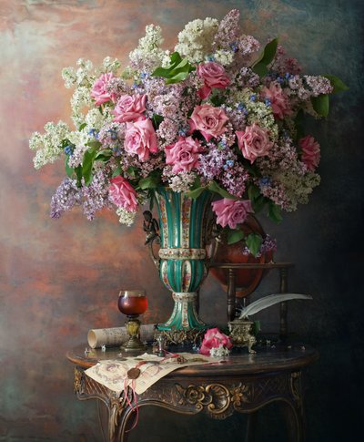 Classic Floral Still Life by Andrey Morozov