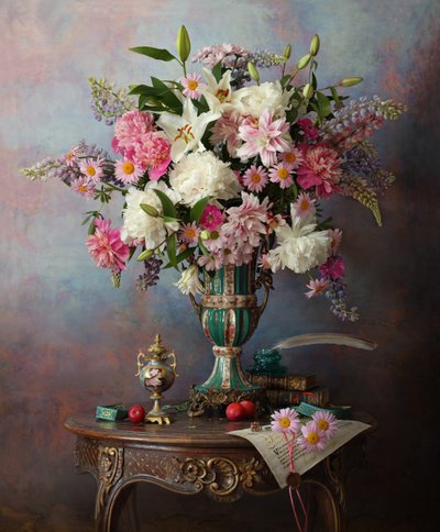 Opulent Floral Still Life by Andrey Morozov