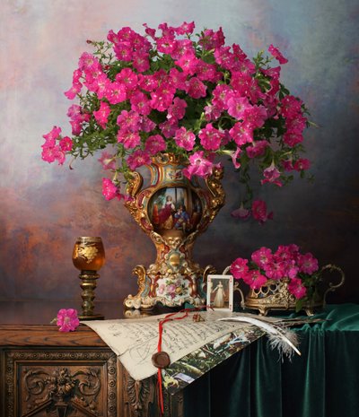 Petunias and Love Letter by Andrey Morozov