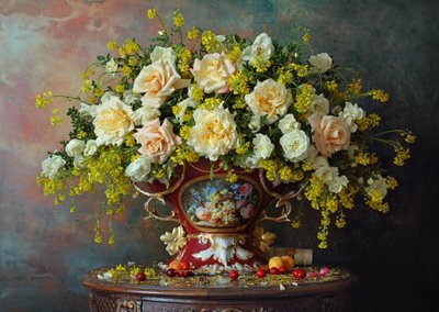 Still Life with Roses by Andrey Morozov
