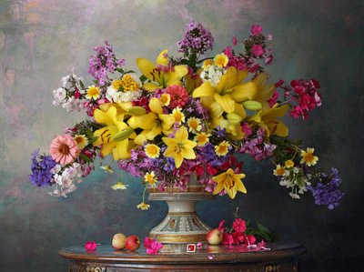 Vibrant Floral Still Life by Andrey Morozov
