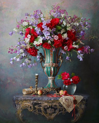 Vibrant Floral Still Life by Andrey Morozov