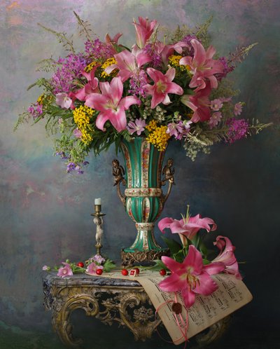 Vibrant Floral Still Life by Andrey Morozov