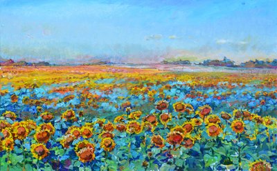 Golden Sunflower Field by Andrii Kutsachenko