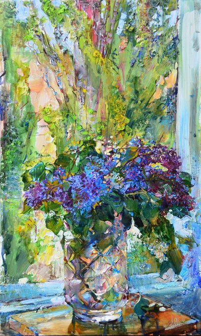 Spring Lilacs Still Life by Andrii Kutsachenko