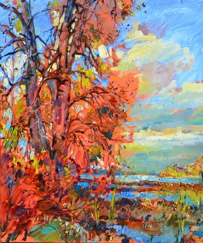 Vibrant Autumn Landscape by Andrii Kutsachenko