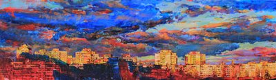 Vibrant City Sunset by Andrii Kutsachenko