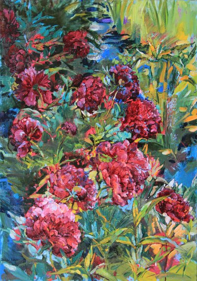 Vibrant Garden Blooms by Andrii Kutsachenko