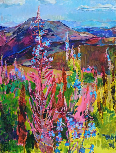 Vibrant Mountain Flowers by Andrii Kutsachenko