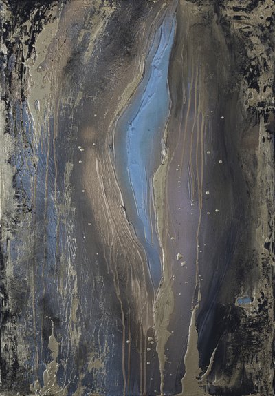 Deep Blue Gold Flow by Anete Purina-Purite