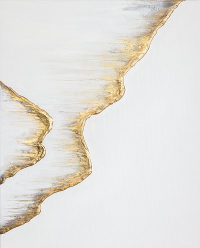 Flowing Gold Abstract by Anete Purina-Purite