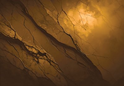 Golden Earth Cracks by Anete Purina-Purite