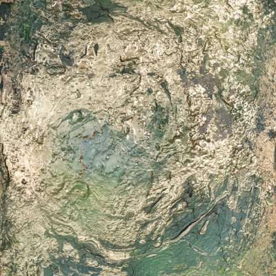 Golden Green Flow by Anete Purina-Purite
