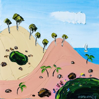 Vibrant Beach Hills by Angela Hawkey