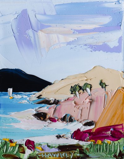 Vibrant Coastal Landscape by Angela Hawkey