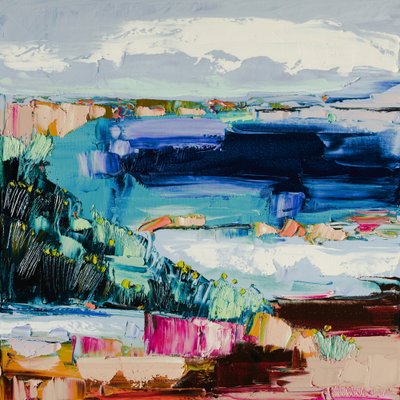 Vibrant Coastal View by Angela Hawkey