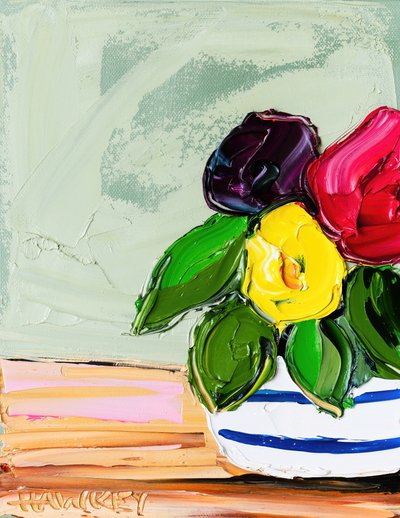 Vibrant Flower Vase by Angela Hawkey