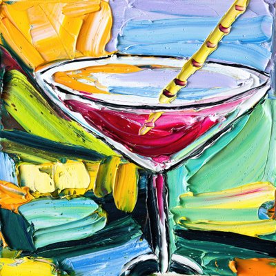 Vibrant Impasto Martini by Angela Hawkey