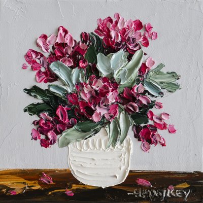 Vibrant Pink Bouquet by Angela Hawkey