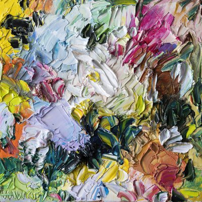Vibrant Textured Abstract by Angela Hawkey