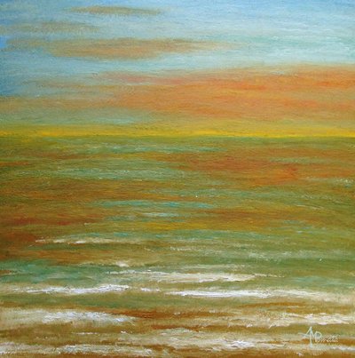 Abstract Ocean Sunset by Angeles M. Pomata