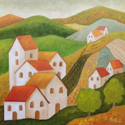 Charming Hillside Village by Angeles M. Pomata