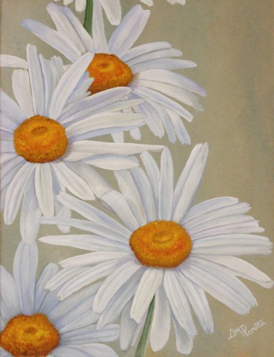 Cheerful White Daisies by Angeles M. Pomata