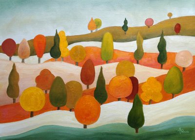 Colorful Autumn Hills by Angeles M. Pomata