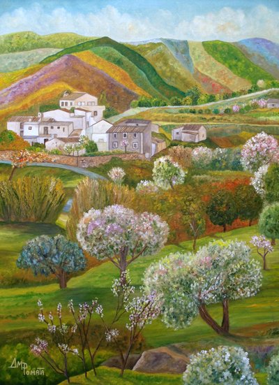 Colorful Spring Village by Angeles M. Pomata