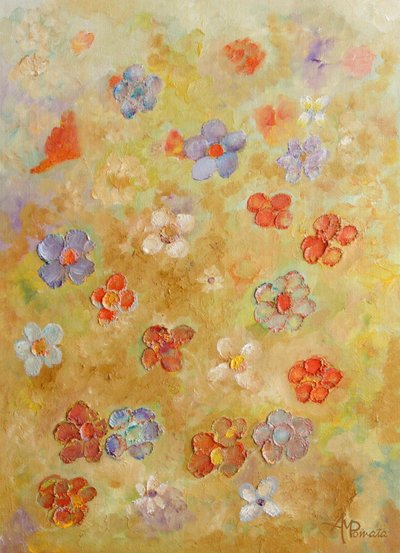 Colorful Textured Blooms by Angeles M. Pomata