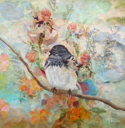 Dreamy Garden Bird by Angeles M. Pomata