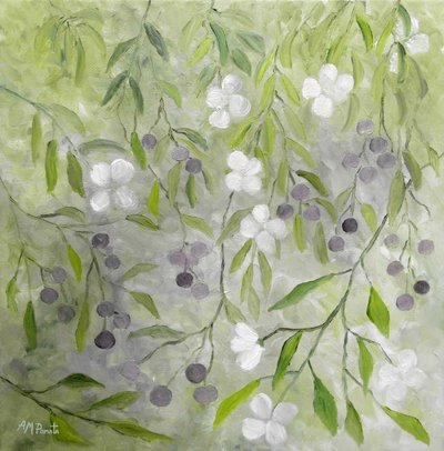 Flowering Olive Branches by Angeles M. Pomata