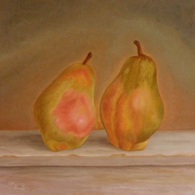 Golden Green Pears by Angeles M. Pomata
