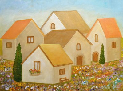 Idyllic Village Bloom by Angeles M. Pomata