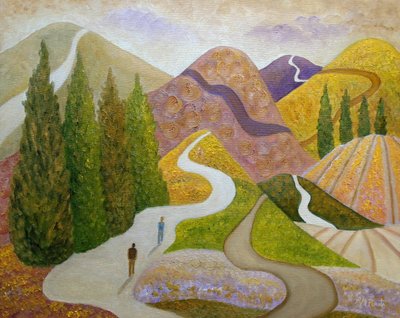 Peaceful Journey Through Hills by Angeles M. Pomata