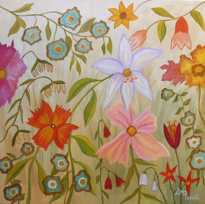 Vibrant Garden Blooms by Angeles M. Pomata