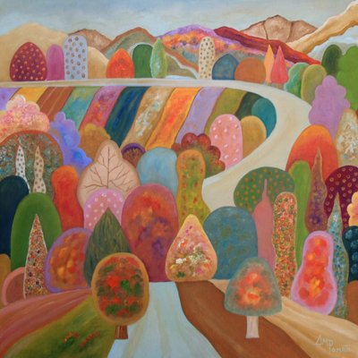 Vibrant Imaginary Landscape by Angeles M. Pomata