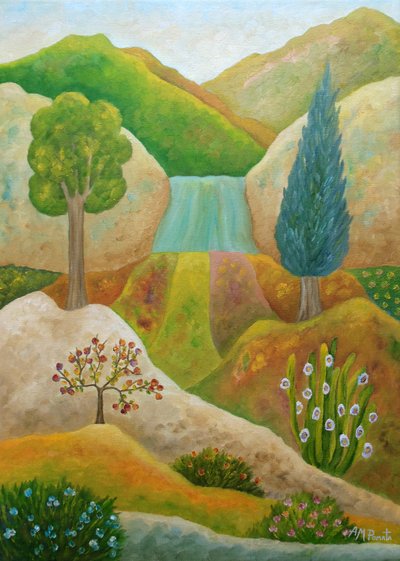 Vibrant Nature Scene by Angeles M. Pomata