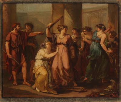 Ulysses discovers Achilles hidden among the daughters of King Lycomedes by Angelica Kauffmann