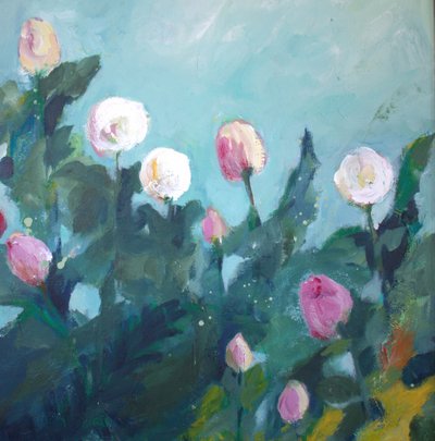 Blooming Garden Flowers by Anna-Karin Bergius