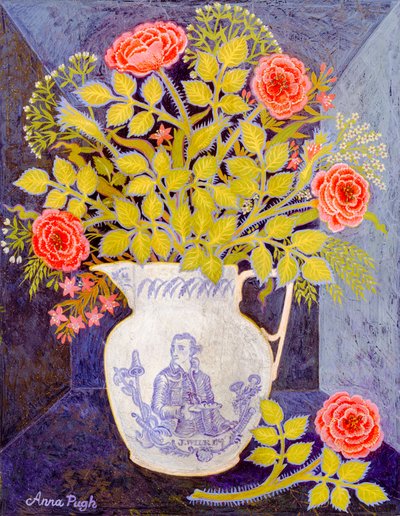 Blue Man Jug by Anna Pugh