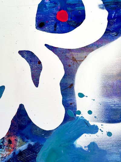 Bold Blue Abstract by Anna Viklund