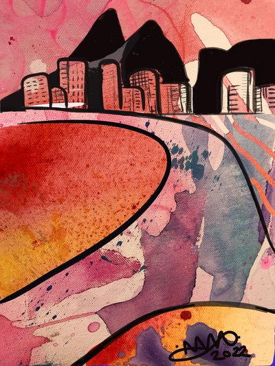 Vibrant Abstract City by Anna Viklund