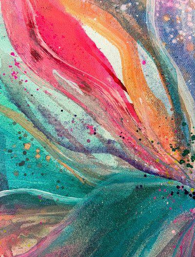 Vibrant Fluid Abstract by Anna Viklund