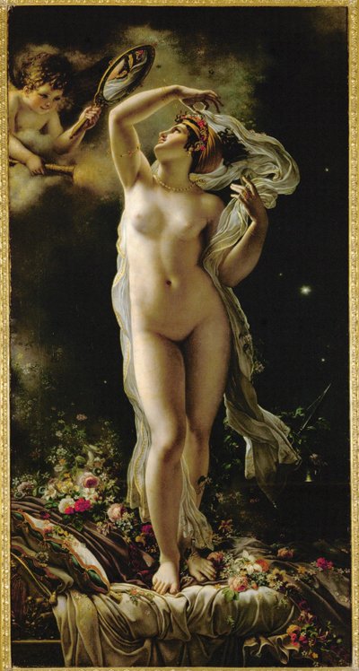 Danae, Looking at Herself in a Mirror Held by Cupid by Anne Louis Girodet de Roucy-Trioson