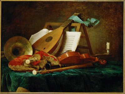 The Attributes of Music - The Symbols of Music by Anne Vallayer-Coster