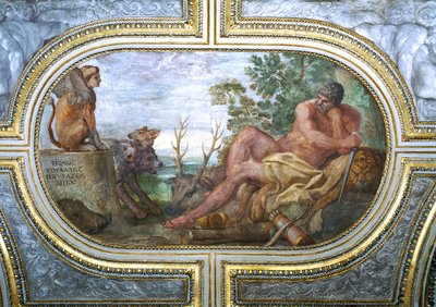 Hercules and the Sphinx with Cerberus, from the 