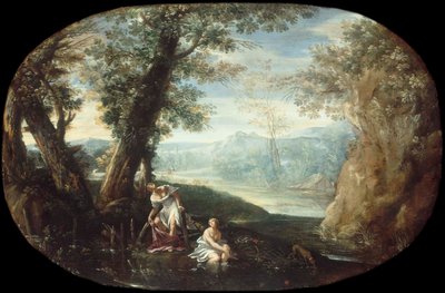 Landscape with Bathing Women by Annibale Carracci