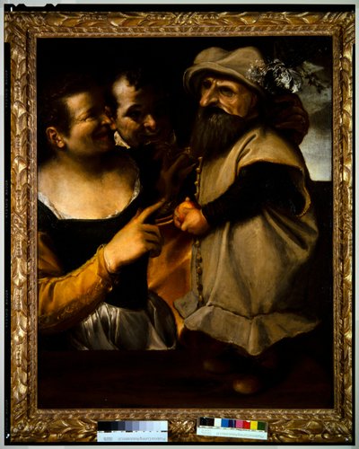 Man and Woman Admiring a Child in Masquerade Costume, c.1582-85 by Annibale Carracci